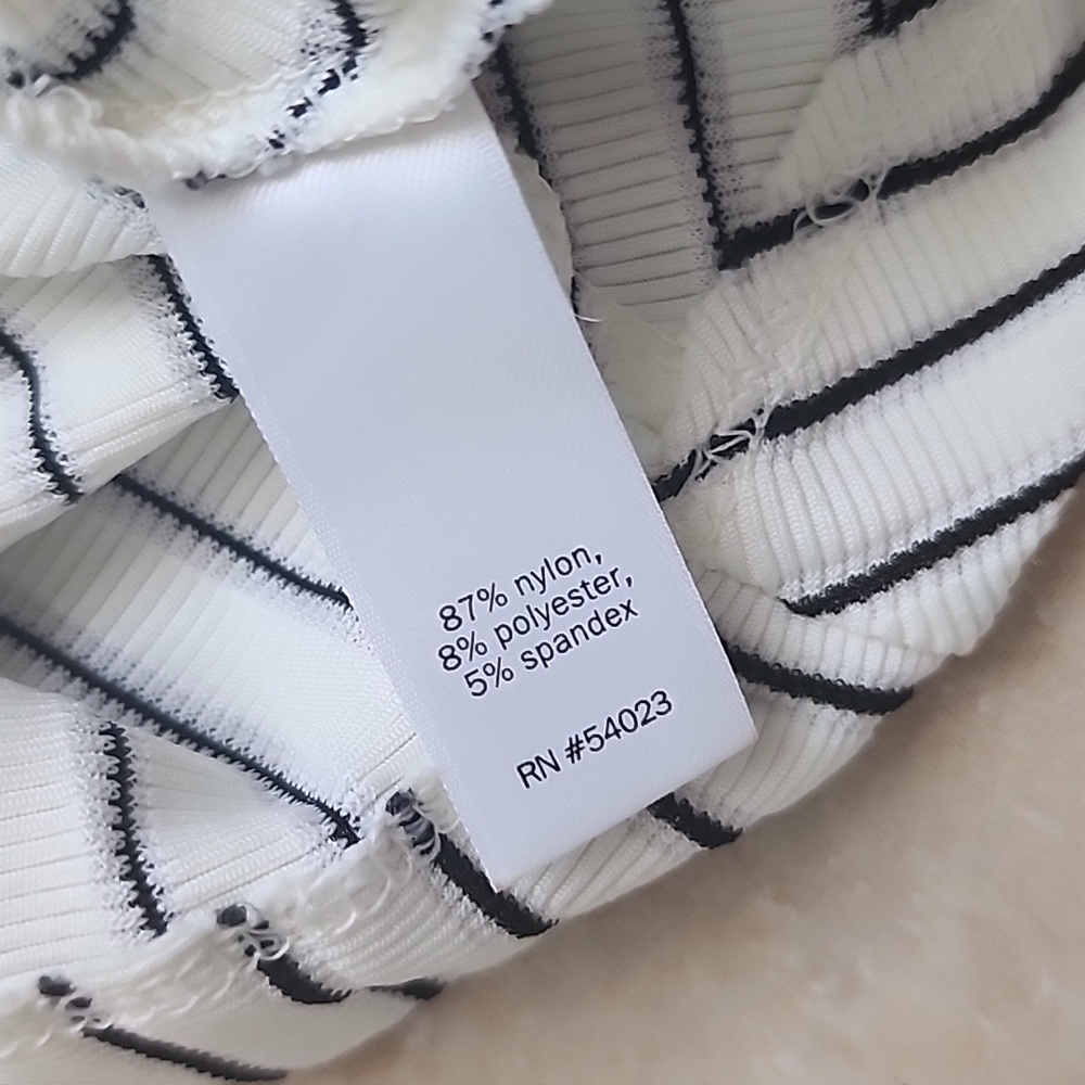 Derek Lam Black and Cream Striped Top - Picture 8 of 10